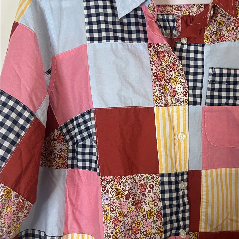 Lands' End Patchwork Cotton Top - image 4